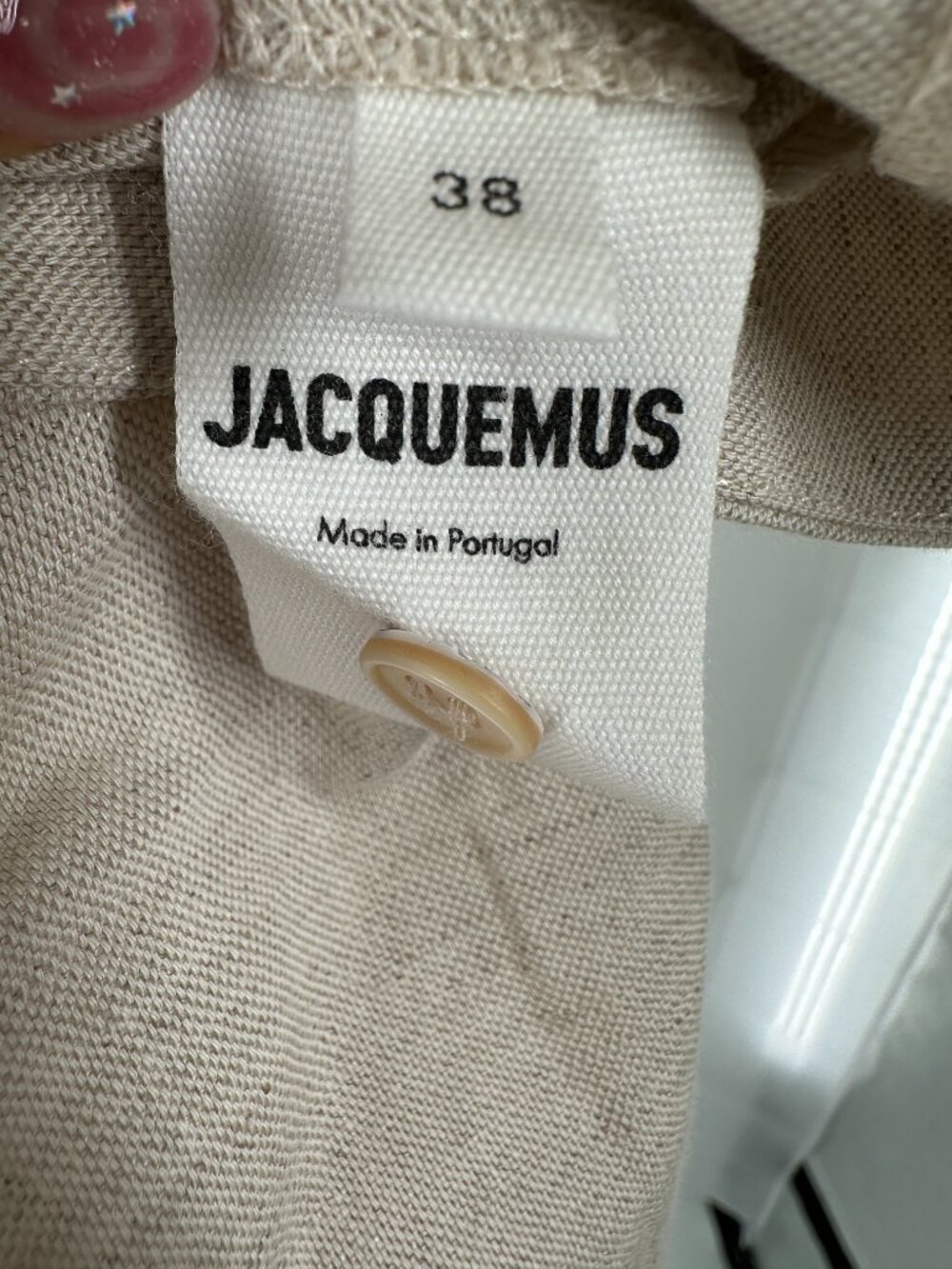 Jacquemus La Robe Arles Mini Dress Beige Cotton Linen FR 38 - Picture 7 of 13